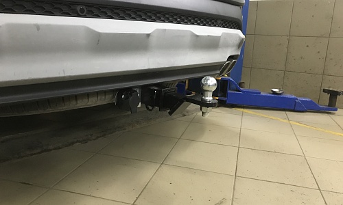 Установили фаркоп Лидер Плюс для Hyundai Santa Fe 2018-2022 г.в.
